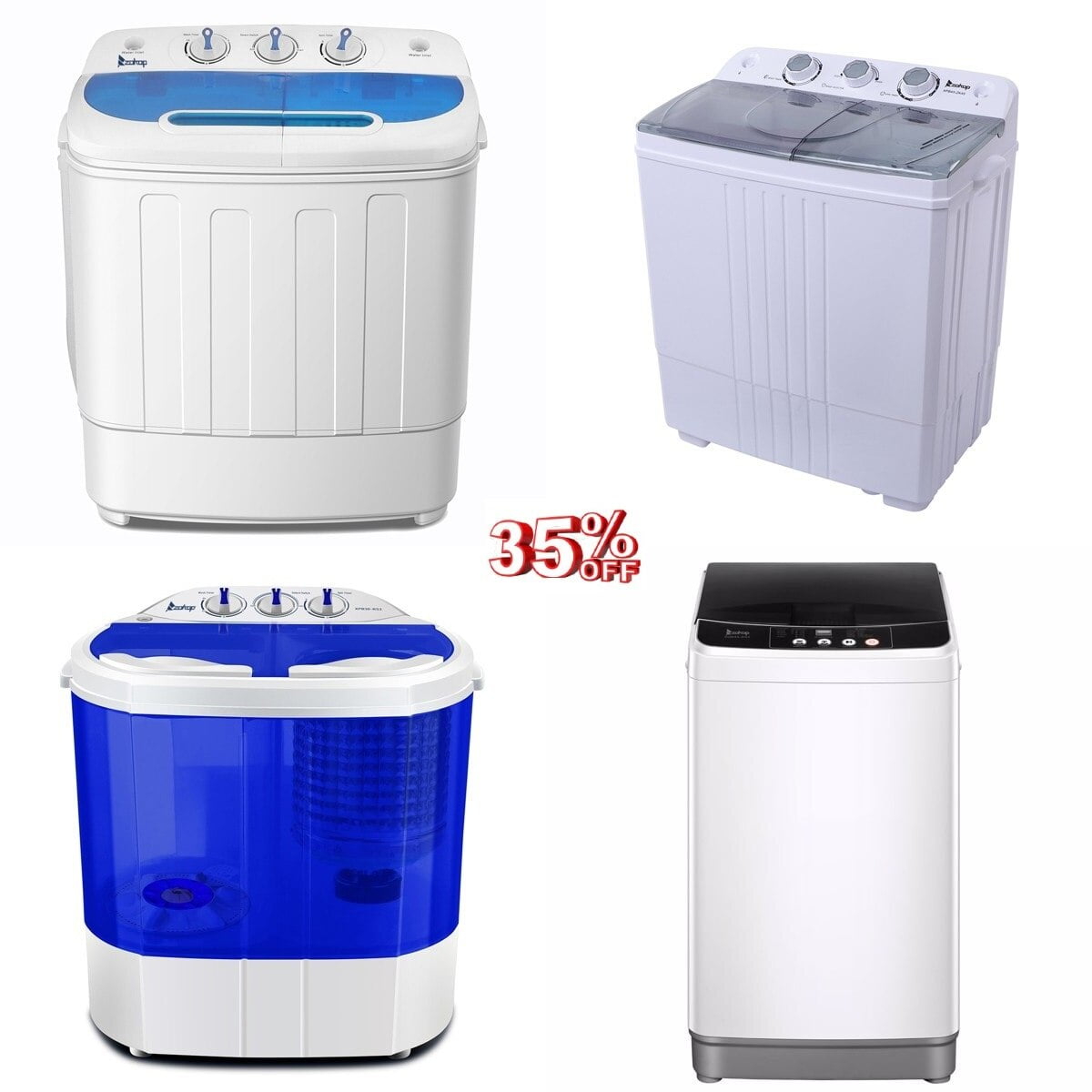 Twin Tub,Portable Washing Machine, Twin Tub 14.3Lbs Capacity, Washer(7