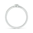 thumbnail image 2 of ANGARA Natural Diamond Heart Promise Ring in 14K White Gold for Women (Size-2.9mm | Color-K | Clarity-I3) | April Birthstone, Birthday, Anniversary, Jewelry Gift for Women | Natural Diamond Ring, 2 of 9
