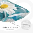 thumbnail image 5 of Daiia Daisy Flowers Bedding Waterproof Pillow Protector Zippered Queen – Bed Bug Proof Pillow Encasement-14"x20", 5 of 9