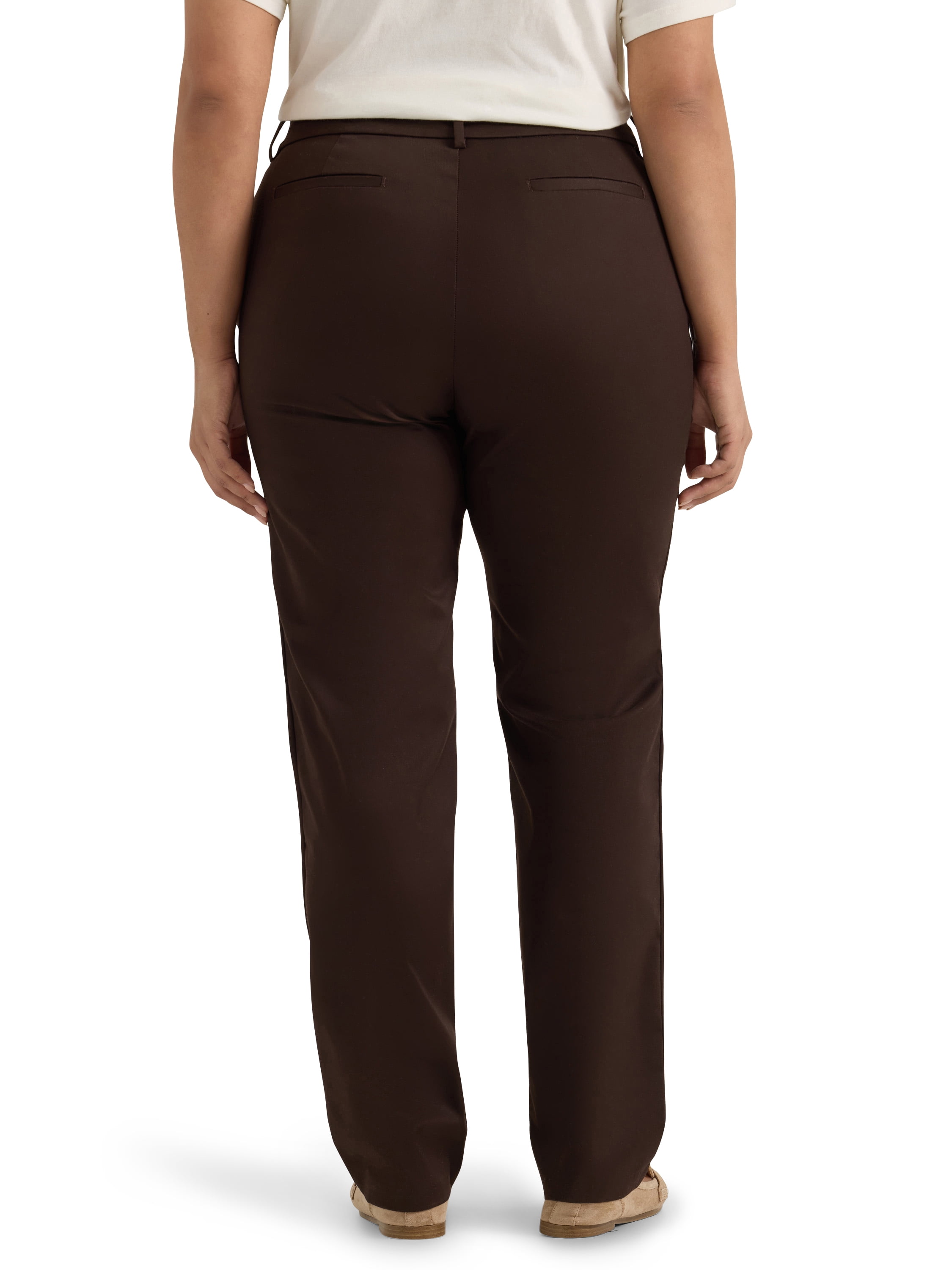 Lee Women's Plus Wrinkle Free Relaxed Fit Straight Leg Pant, Sizes 14-30