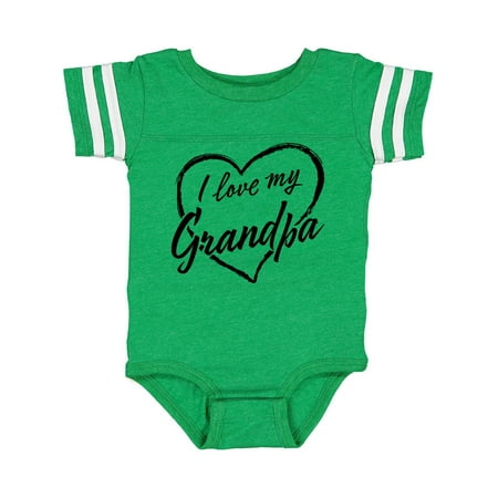 

Inktastic I Love My Grandpa in Black Chalk Heart Gift Baby Boy or Baby Girl Bodysuit