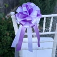 thumbnail image 4 of White & Lavender Pull Bows with Tulle Tails - 8" Wide, Set of 6, Easter, Spring, Wedding Pew Bows, Mother's Day, Aisle Decor, Reception, Anniversary, Birthday, Fundraiser, Church, Basket, School, 4 of 6
