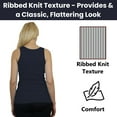 thumbnail image 3 of Women's Regular Fit Cotton Blend Ribbed Tank Tops - Soft Breathable, Gym & Lounge Wear (M-2XL), 3 of 5