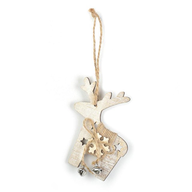 LUVCLS Árboles de Navidad Adornos colgantes de madera Adornos navideños Decoración navideña para el hogar 20
