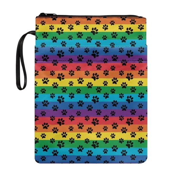 HELLHERO Gift Book Covers with Decorative Design Polyester Storage & Portability Handle Class Office Pocket for Mother 11.4 Inch X 8.66 Inch