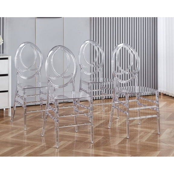 Wedding chair,dining chair,set of 4,plastic seat