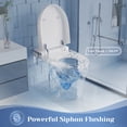 thumbnail image 5 of 10 in. Rough-In Tankless Elongated Bidet Toilet 1.28 GPF in White with Auto Flush, Foot Kick, Warm Water, Heated Seat  DV-1S0029R, 5 of 15
