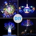 thumbnail image 2 of [Paquete de 2] Luces de cadena de fuegos artificiales a batería, 240 luces LED de cortina para decoración del hogar, 8 patrones de luces de cadena con control remoto de cable de cobre para Navidad, 2 of 5
