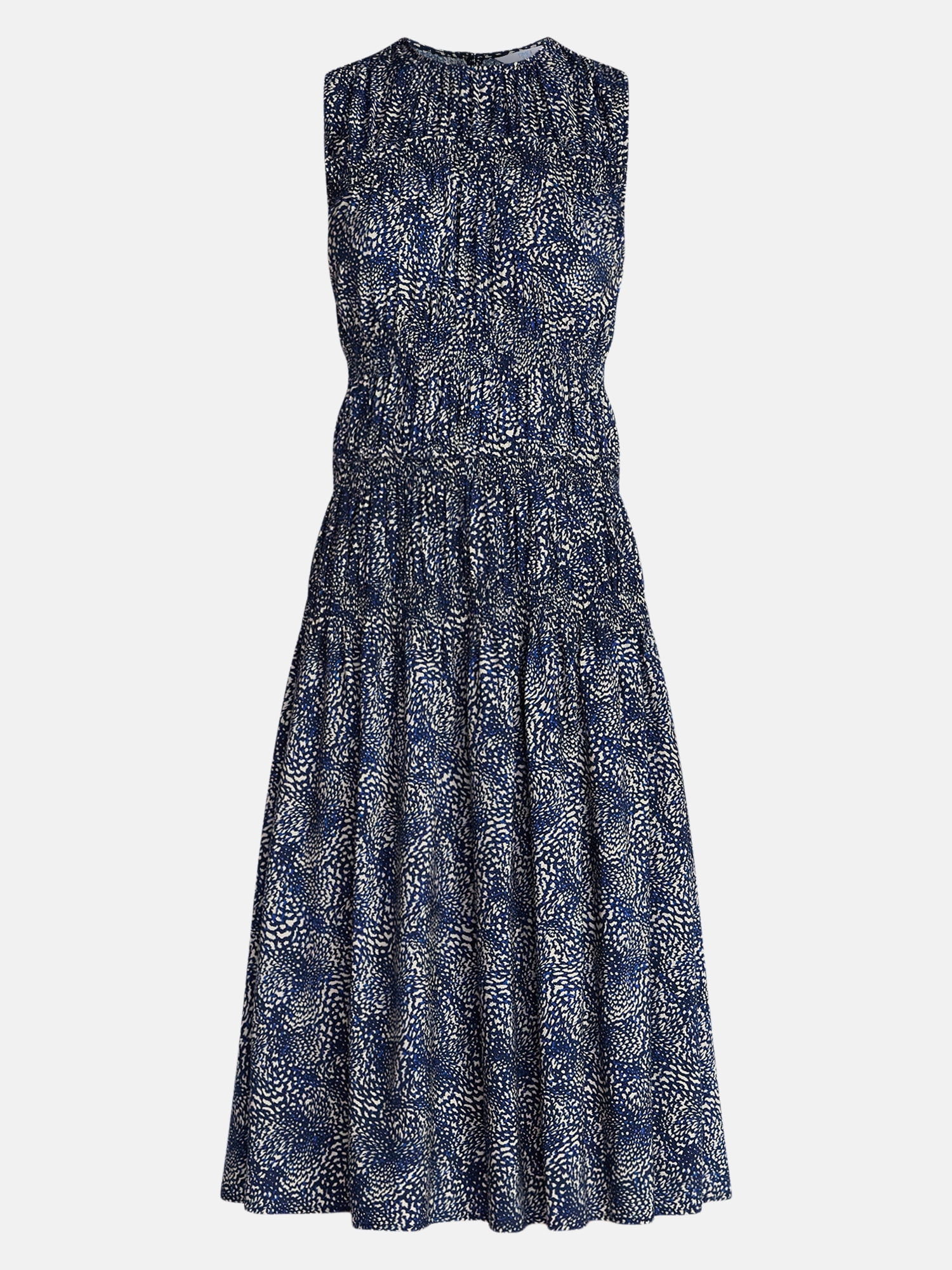 Time and Tru Women's Sleeveless Smocked Midi Dress, Sizes XS-XXXL