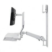 Ergotron StyleView Wall Mount for Keyboard, Monitor, Bar Code Scanner, Mouse, CPU, Wrist Rest, LCD Display, White