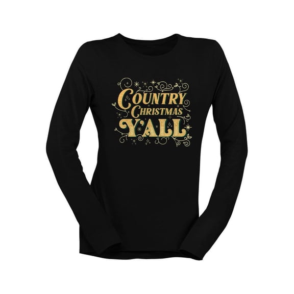 Country Xmas Y'all Holiday Women's Long Sleeve