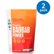 (2 Pack) Betterbody Foods LivFit Superfood Organic Baobab Powder, 6.0 Oz