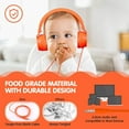 thumbnail image 5 of ONTA Kids Headphones for Boys Girls - Child Student Headset Wired plug Toddler Earphones School Teen on Ear for Computer | Laptop | Plane Travel | Game,orange, 5 of 10