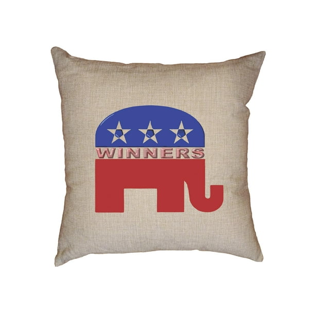 Republican Elephant Winners Conservative Political Decorative Linen