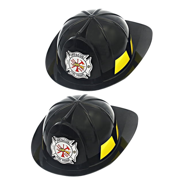 EeaseMX 2 cascos de bombero decorativos de imitación, adorables juguetes para niños.
