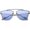 Gunmetal / Blue, variant on sunglassLA - Modern Fashion Ultra Thin Open Metal Minimalist Pantos Aviator Sunglasses - 55mm