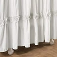 thumbnail image 4 of Lush Decor - C12864P13-000 Darla Ruched Floral Bathroom Shower Curtain, 72” x 72”, White, 4 of 6