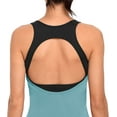 thumbnail image 6 of Women's Open Back Workout Tank Top with Built in Bra Athletic Yoga Running Shirt, 6 of 6