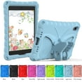 thumbnail image 6 of Allytechgroup iPad Mini 1 2 3 4 5 Case 7.9", Butterfly Design Kids Friendly Shockproof Kickstand EVA Shoulder Strap Bumper Lightweight Case for Apple iPad mini 1st 2nd 3rd 4th 5th Gen, Lightblue, 6 of 8