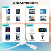 KOBILAR 5-Pack, 3.3 ft USB C to C Cable with iPhone, Samsung Galaxy Cable, White