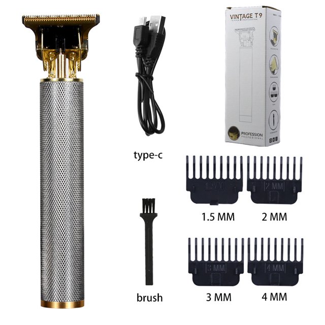 Juego de peluquero inteligente inalámbrico con carga USB Super Power Engine, plateado ShuxiuWang 8390611654702
