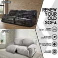 thumbnail image 4 of Wide 75-100" 2 Seater Reclining Sofa Slipcover, Velvet Stretch 6-Piece, Soft Washable (Dark ), 4 of 6