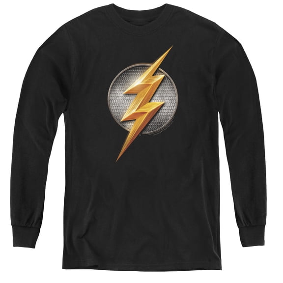 Justice League Movie - Flash Logo - Youth Long Sleeve Shirt - Large
