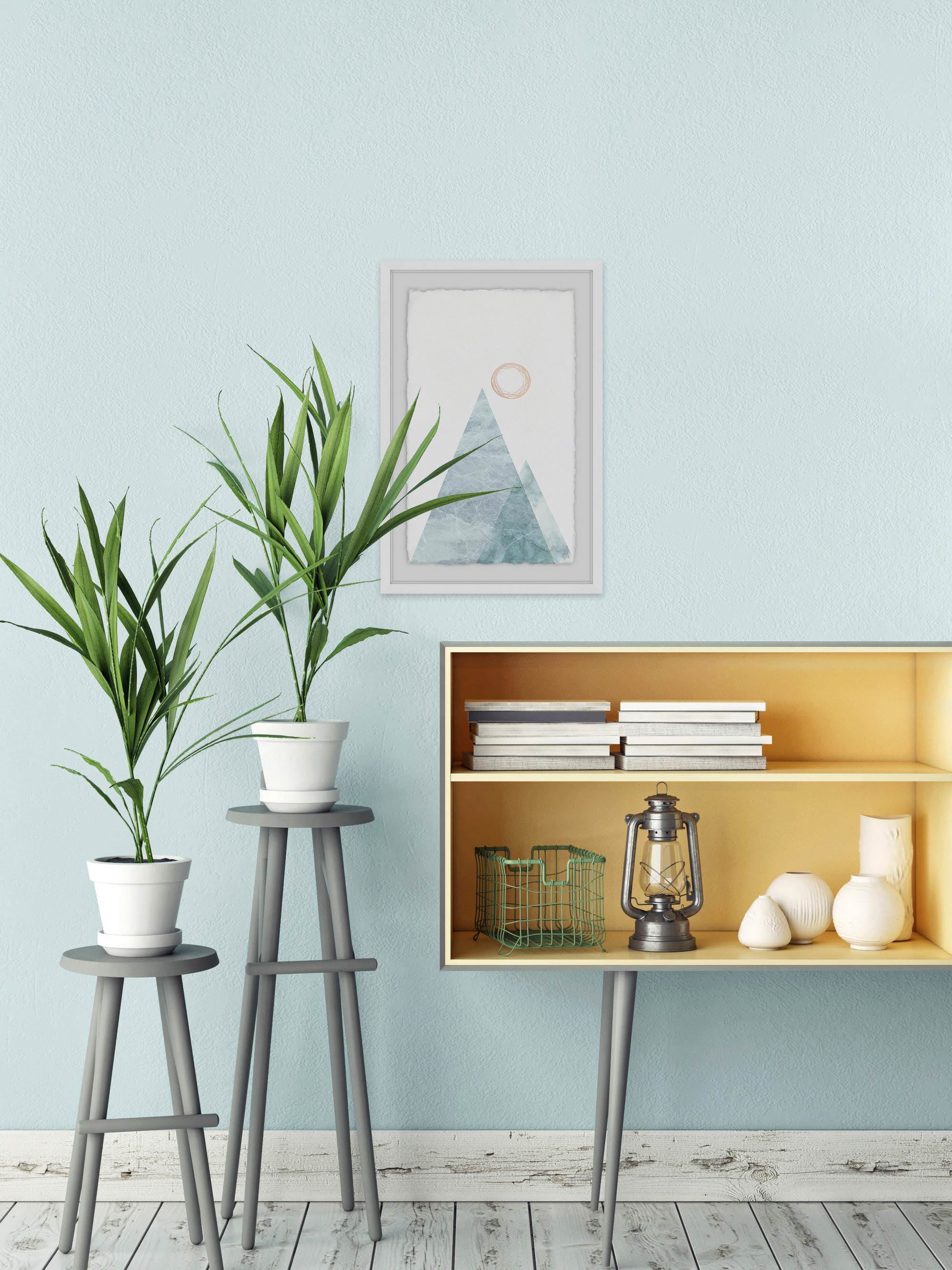 Mountain of Sea Framed Painting Print