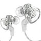 thumbnail image 1 of Monstrate Auriculares con cable en el oído, sonido estéreo, graves, auriculares deportivos portátiles, reproducción de música, MP3, MP4, Sistemas de cine en casa Blanco transparente, 1 of 8