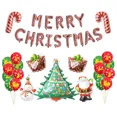 thumbnail image 5 of Christmas Party Balloons Banner Xmas Tree Santa Claus Shapes Non-Toxic Decor, 5 of 6