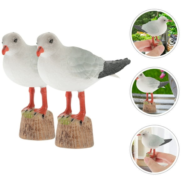 REOFLYUP 3pcs Bird Garden Statue Plastic Nautical Style Decor for Home Office Indoor Use