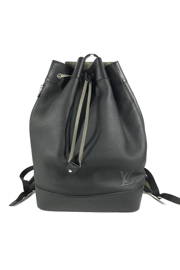 Pre-Owned LOUIS VUITTON M55171 LV Logo Taurillon No Backpack Daypack Bag Drawstring Rucksack...