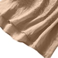thumbnail image 6 of Embroidered Linen Tops for Women Gauze Tops Linen Shirts for Women Linen Tops for Women Cotton Boho Tops 3/4 Sleeve Tops Linen Boho Tops Cotton Tunic Tops Cotton Blouses Gauze Tunic Tops Brown 3XL, 6 of 7