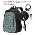 thumbnail image 2 of Pofeuu Skull cute organ Print Storage Laptop Backpack with USB Charging Port[Water Resistant] College Computer Bookbag Fits, 2 of 7
