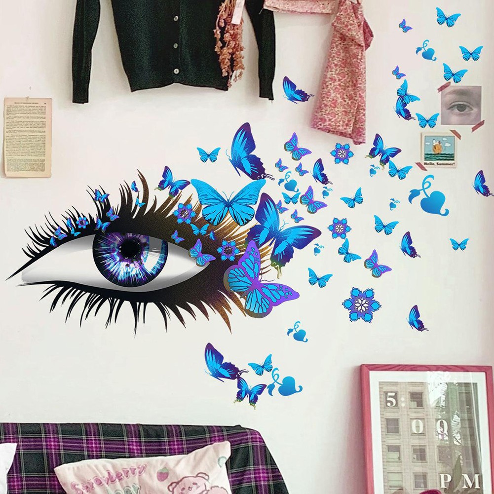 Sexy Girl Eyes Butterfly Wall Stickers Home Decoration Diy Decals  Self-adhesive - Walmart.com