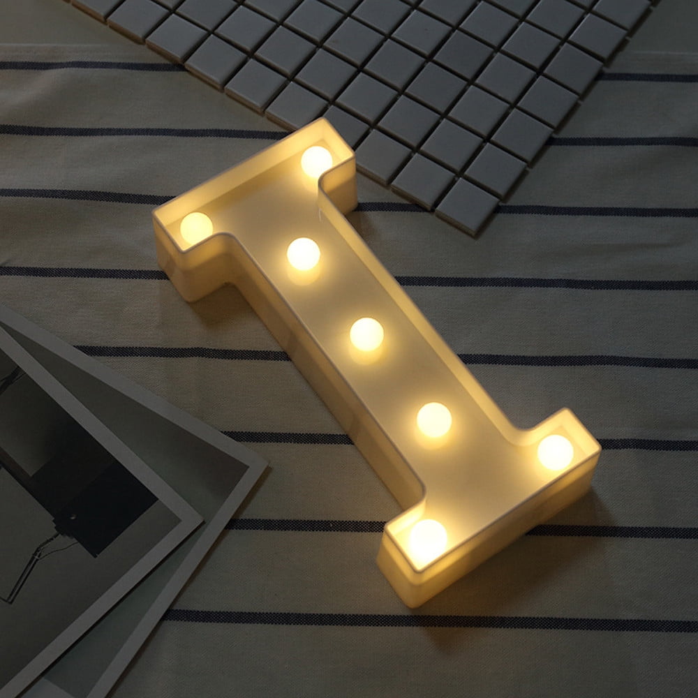 Details about   LED Lights Alphabet Letter Night Light Plastic English Letters Stand Hanging
