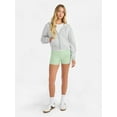 thumbnail image 2 of No Boundaries Faux Sueded Jersey Shorty Shorts, 3'' Inseam, Women's XXS-XXL, 2 of 5