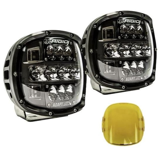Rigid Lighting Driving/Fog Light 300415 Driving/Fog Light; Adapt XP Extreme Powersport; LED Bulb; 6 Inch x 5-3/4 Inch Rectangular; 80 Watt; Driving/Spot Beam; 9384 Raw Lumens