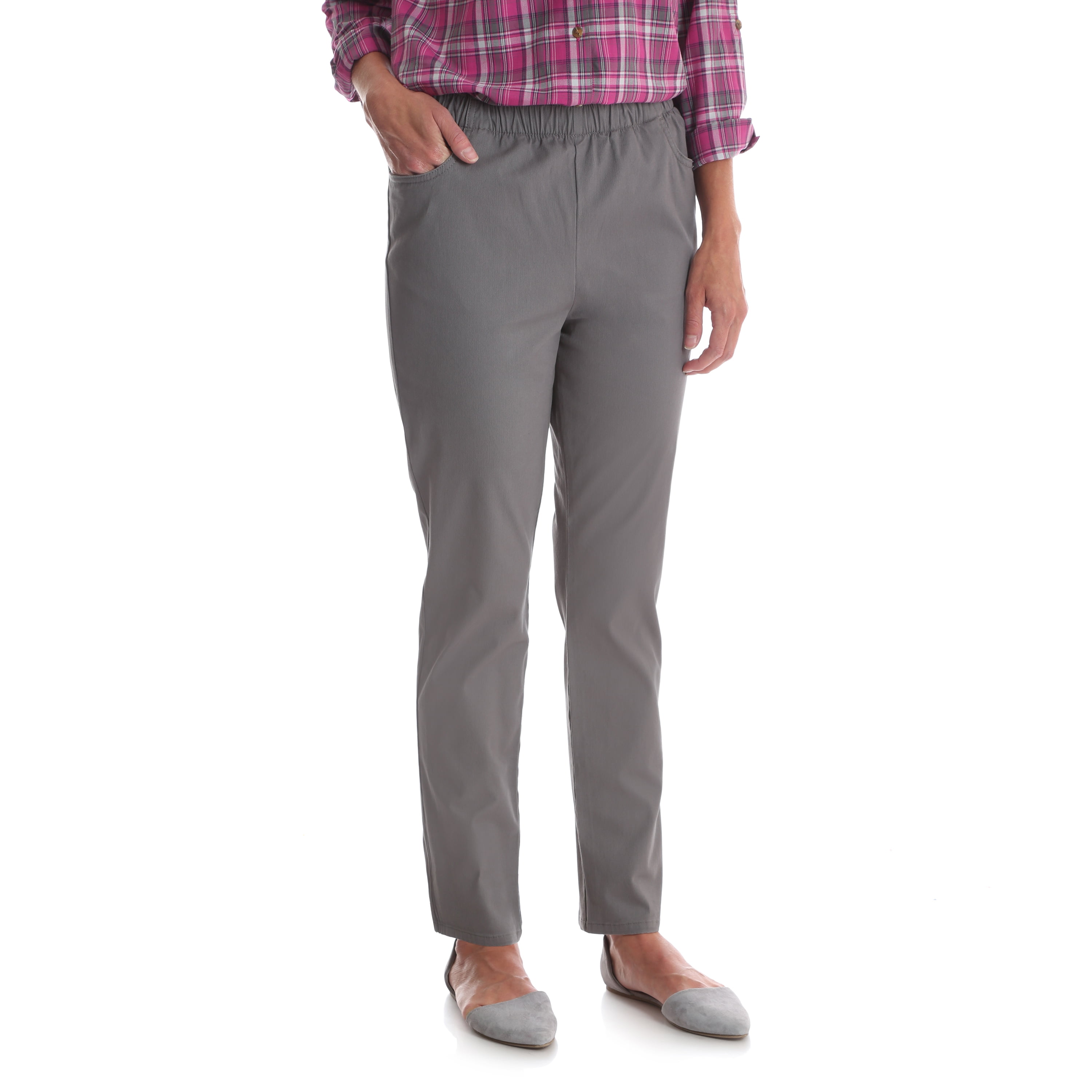 ladies navy pull on trousers