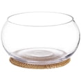 thumbnail image 2 of Lotus Bowl Planter with Rattan Mat, 10 in Clear Glass Hydroponic Bowl, Indoor Aquatic Plant Terrarium for Lotus and Water Greens, Transparent Decorative Lotus Pot, Fish Tank, 2 of 6