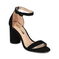thumbnail image 1 of New Women Liliana Daki-2 Faux Suede Open Toe Ankle Strap Round Block Heel Sandal, 1 of 6