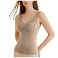thumbnail image 4 of Mepaouo Sleeveless Thermal Tank Top for Women Sweetheart Neck Fleece Camisole Warm Base Layer(Khaki,L), 4 of 9