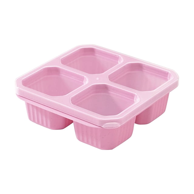 Precio sorpresa!Contenedor para refrigerios, 4 compartimentos, lonchera para refrigerios, recipiente reutilizable para preparación de comidas para adultos y niños pequeños