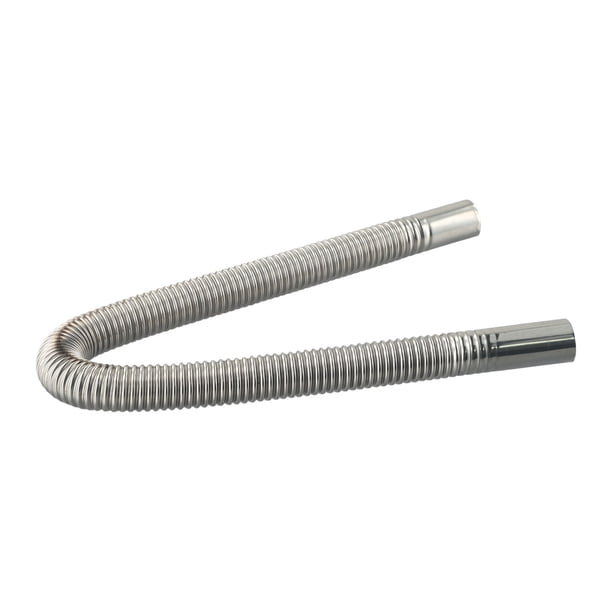 Manguera De Escape Flexible De Acero Inoxidable De 300 Cm Con Silenciador Para Calefacción Diésel Y Generadores – Incluye Abrazaderas Y Soporte