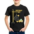 thumbnail image 3 of WOYY Toddler Boys Birthday T Shirt Short Sleeves Graphic T-Shirt, Black, 3 of 3