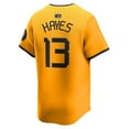 thumbnail image 3 of Men's Nike Ke'Bryan Hayes Gold Pittsburgh Pirates City Connect Limited Player Jersey, 3 of 3