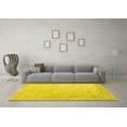 thumbnail image 3 of Ahgly Company Machine Washable Indoor Rectangle Abstract Yellow Contemporary Area Rugs, 8' x 10', 3 of 4