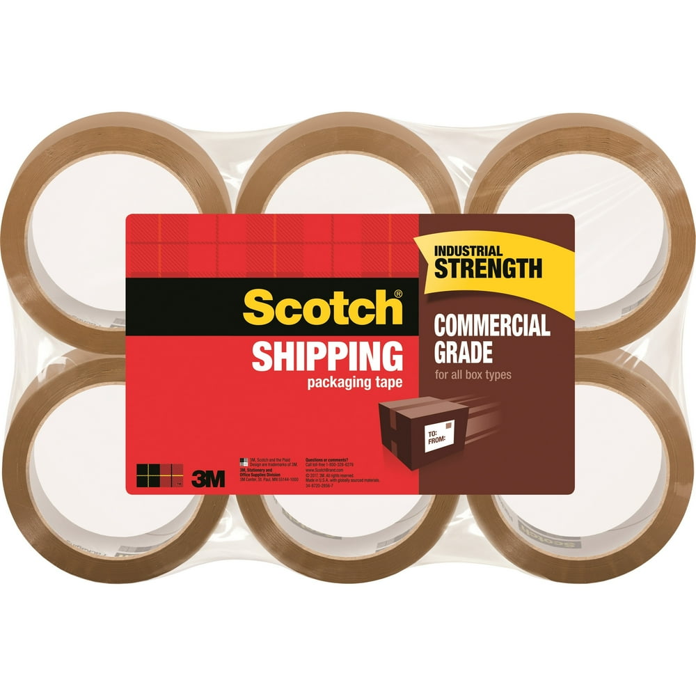 Scotch Commercial Grade Shipping Packaging Tape, 1.88" x 54.60 yds