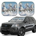 thumbnail image 2 of Daiia Horses Running Through The Water 2PCS Car Windshield Sun Shade, Foldable Sun Shield for Car Front Window, Auto Sun Blocker Visor Protector Universal for Truck SUV Pickup-Large, 2 of 7