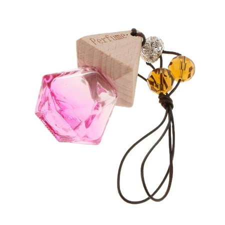 

Empty Refillable Glass Perfume Bottle Hanging Pendant Car Pink